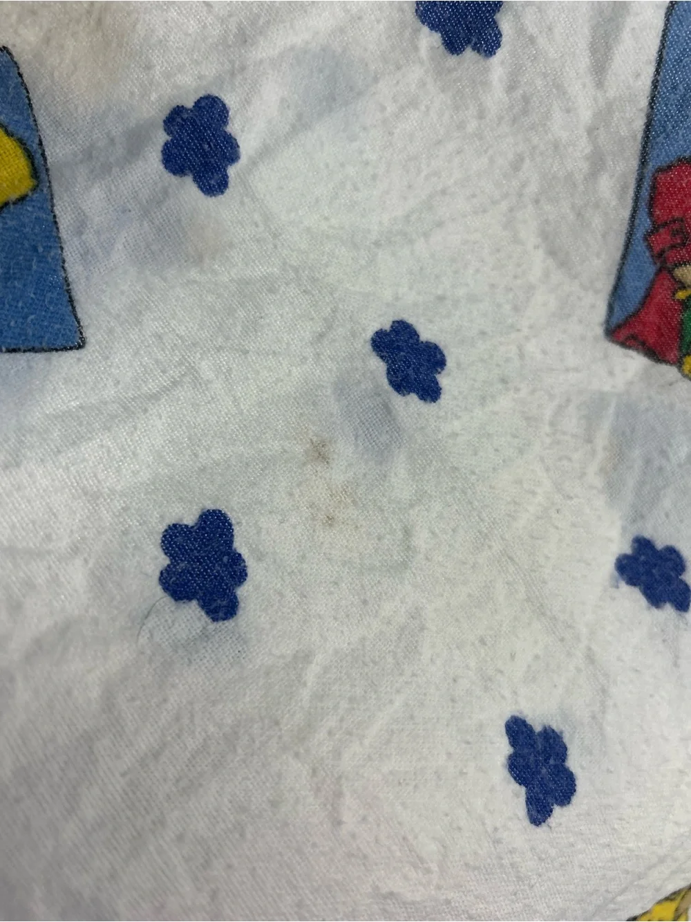 Vintage Paddington Bear Baby Receiving Blanket Flannel Raincoat Suitcase 90's